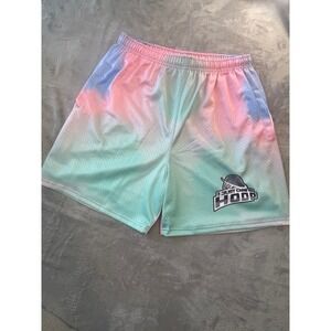 I Just Came To Hoop Basketball Shorts Colorful Tie Dye Mesh Activewear Large